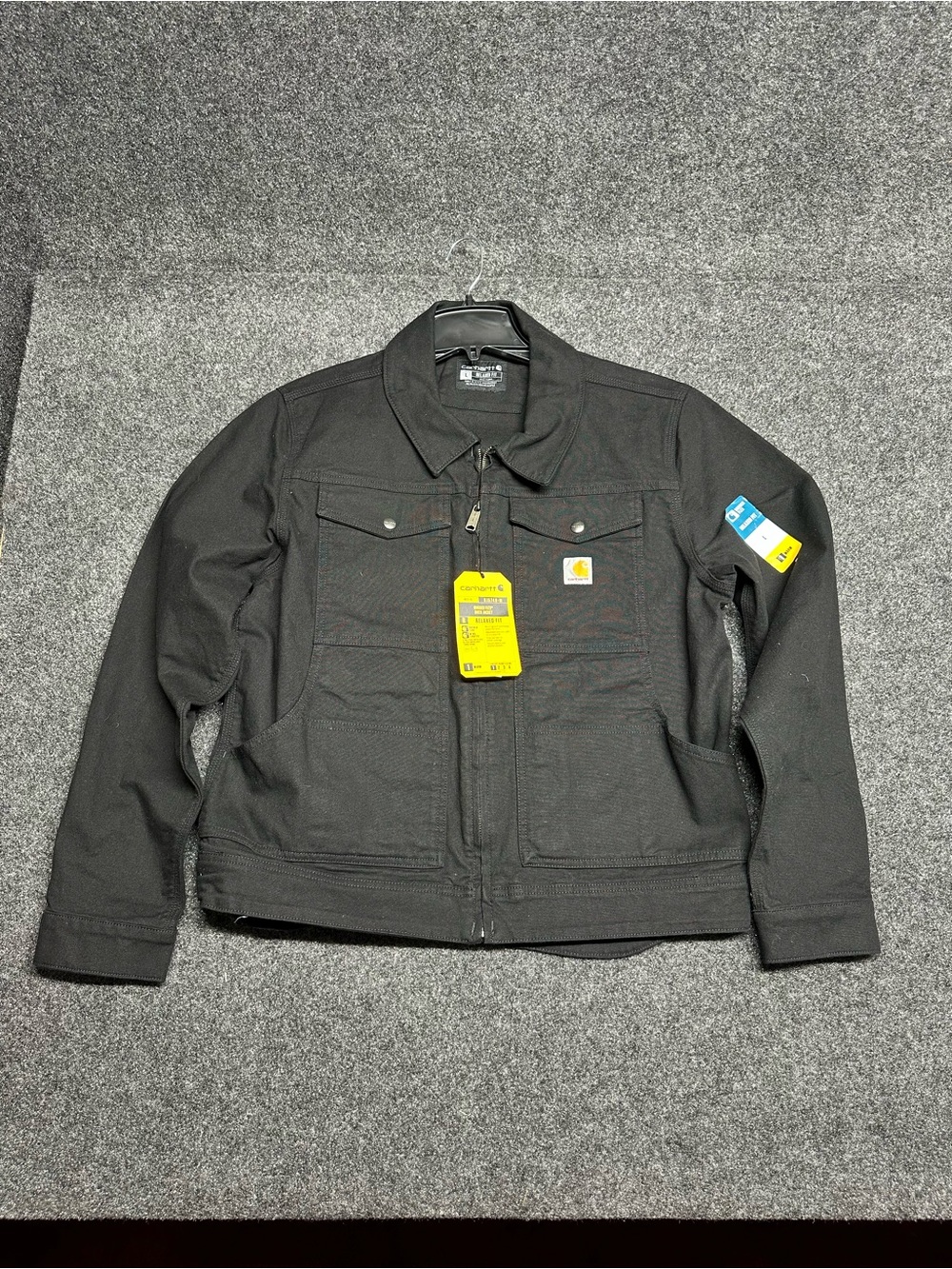 Carhartt Berwick Jacket Large Black Rugged Flex Canvas Duck Utility OJ5748-M - Picture 2 of 5